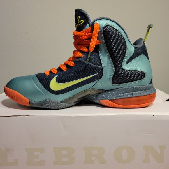 NIKE LEBRON 9 CANNON SNEAKERS WITH EXTRA SET BLUE LACES AND BOX - SIZE 9.5 - Picture 12 of 16